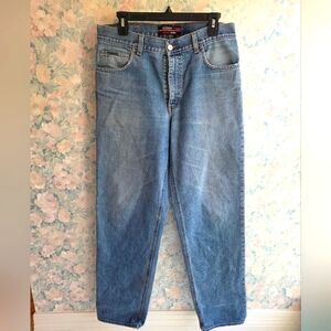 Vintage Classic Fit Original Denim Jeans Womens High Rise Tapered Mom Jean 34×32